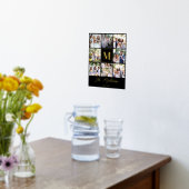 Impressions Dorure Famille monogramme 8 photo collage élégant chic (Couchage (Cuisine))