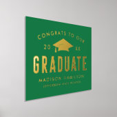 Impressions Dorure Félicitations à notre Graduate Green Graduate Part (Poser)