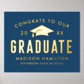 Impressions Dorure Félicitations à notre Graduated Navy Graduation Pa (Recto)
