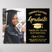 Impressions Dorure Félicitations Graduate One Photo Black & Real (Recto)