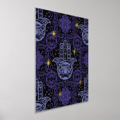 Impressions Dorure Felt violet look Hamsa main avec étoiles (Poser)