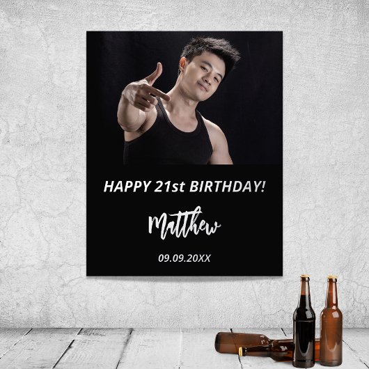 Impressions Dorure fête d'anniversaire noir argent parties scintillan