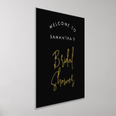 Impressions Dorure Fête des mariées d'accueil moderne en noir (Poser)