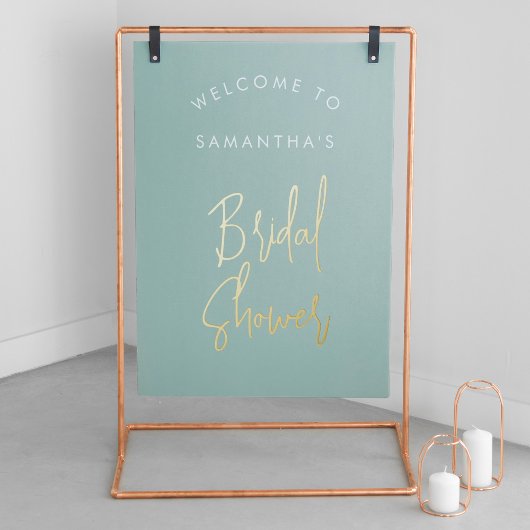 Impressions Dorure Fête des mariées de bienvenue de Sage Green Script