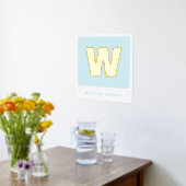 Impressions Dorure Feu bleu Nom et Monogramme Retro Nursery (Couchage (Cuisine))