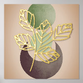 Impressions Dorure Feuilles Abstraits botanique (Recto)