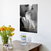 Impressions Dorure fiançailles mariage nom du couple date photo (Couchage (Cuisine))