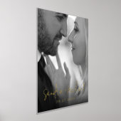 Impressions Dorure fiançailles mariage nom du couple date photo (Poser)