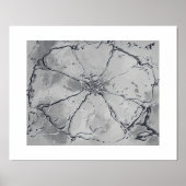 Impressions Dorure Fleur Abstraite noire et blanche (Recto)
