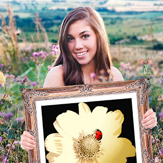 Impressions Dorure Fleur d'or avec Ladybug