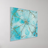 Impressions Dorure Fleur moderne Abstraite bleue et noire (Poser)