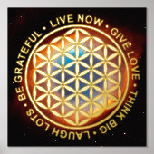 Impressions Dorure Fleur Symbole De Vie - Règles De Vie 1 (Recto)