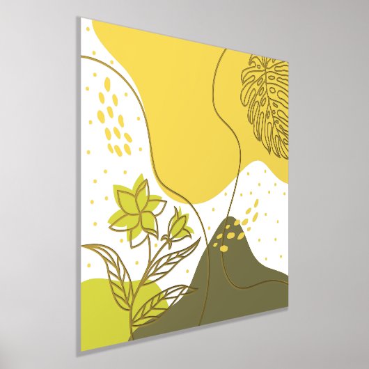 Impressions Dorure Fleurs Abstraites Et Feuilles (Poser)