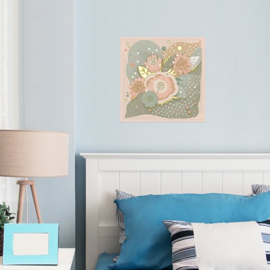 Impressions Dorure Fleurs Boho (In situ (chambre))