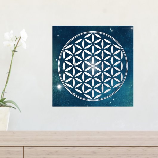 Impressions Dorure FLEURS DE VIE - Symbole de géométrie sacrée plein (In Situ (Tableau d'Entrée))