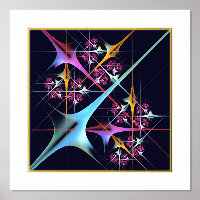 Floral rose moderne Art Abstrait Couleur Motif #01