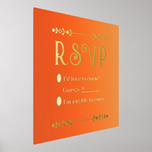 Impressions Dorure Flores d'automne Pile d'or Imprimer RSVP (Poser)