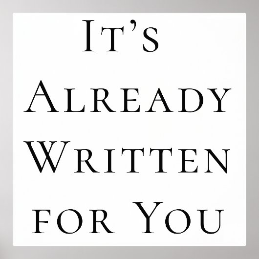 Impressions Dorure Foi féminine Mur Art - C’est déjà écrit (Recto)