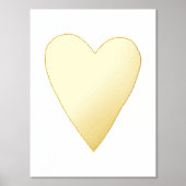 Impressions Dorure Foil Heart Valentine's Day Art Imprimer l'affiche (Recto)