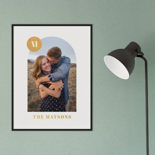 Impressions Dorure Fond Moderne Monogramme Armature Photo Art Imprime