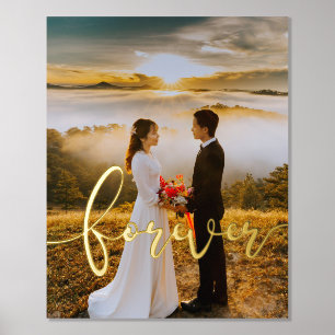 Impressions Dorure Forever design élégant superposition mariage photo