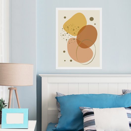 Impressions Dorure Formes bio affiche moderne 2 (In situ (chambre))