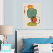 Impressions Dorure Formes orange Aquarelles dessinées à la main Art m (In situ (chambre))