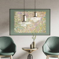 Funky Whimsical Gold Wavers Motif d'art