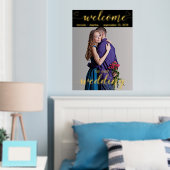 Impressions Dorure Gold Foil Bienvenue à notre Mariage Your Photo Foi (In situ (chambre))