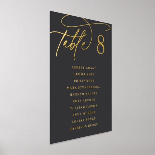 Impressions Dorure Gold Foil Script Framable Nom d'invité Numéro de t (Poser)