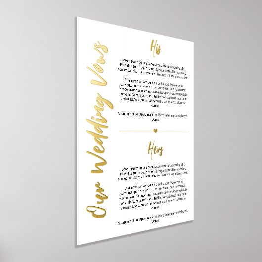 Impressions Dorure Gold Heart & Script Mariage Vows Keepsaké (Poser)