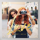 Impressions Dorure Gold Love Brush Script Overlay Couple Photo Memory (Recto)