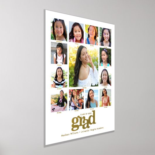 Impressions Dorure Graduation blanche K-12 Photo Collage Bold Real Go (Poser)