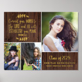 Impressions Dorure Graduation chrétienne Bible Verse Graduation (Recto)