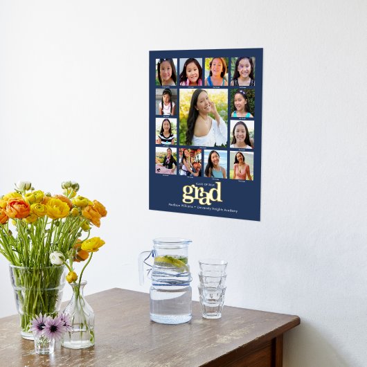 Impressions Dorure Graduation Marine K-12 Photo Collage Bold Real Gol (Couchage (Cuisine))