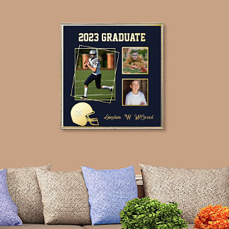 Impressions Dorure Graduation photo personnalisée de football Imprima