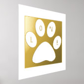 Impressions Dorure Grand Motif Empreinte de patte Aimer Cadeau texte (Poser)