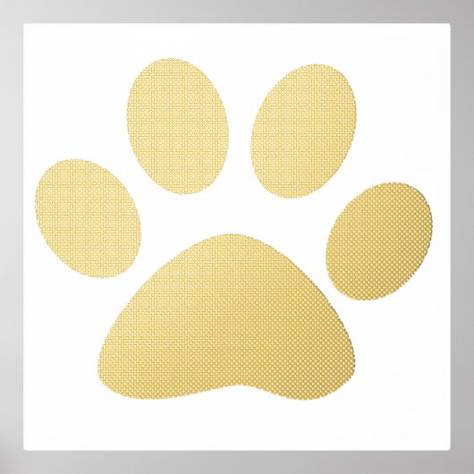 Impressions Dorure Grande Chambre Motif Empreinte de patte Living Déc (Recto)