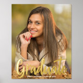 Impressions Dorure Gras Script Graduate Photo Party Gold (Recto)