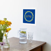 Impressions Dorure Hébreu Shalom Jérusalem Gold sur bleu (Couchage (Cuisine))