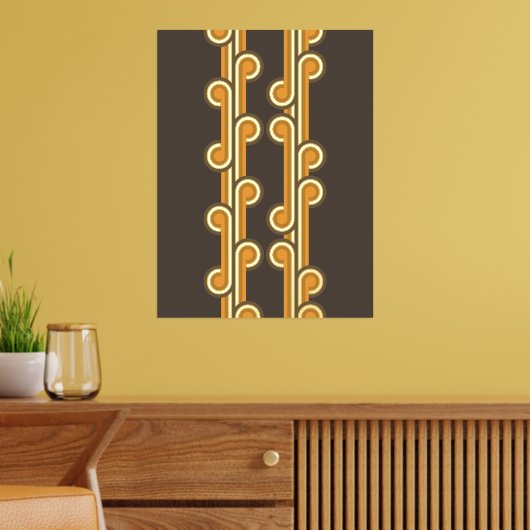 Impressions Dorure Hip Abstrait Wave Curls Fusion Industrielle Art (In Situ (Salon))