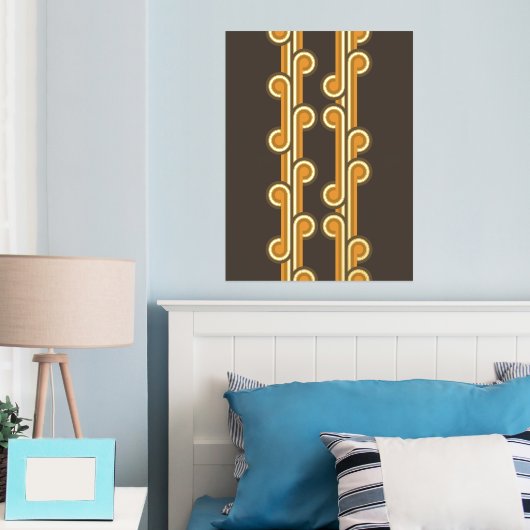 Impressions Dorure Hip Abstrait Wave Curls Fusion Industrielle Art (In situ (chambre))