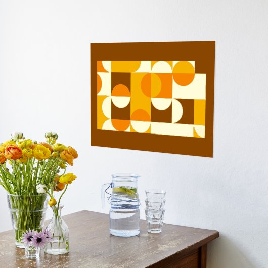 Impressions Dorure Hip Cercles Abstraits Wavy Gold Mosaic Art Motif (Couchage (Cuisine))