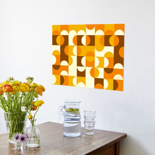 Impressions Dorure Hip Cercles Abstraits Wavy Gold Mosaic Art Motif (Couchage (Cuisine))