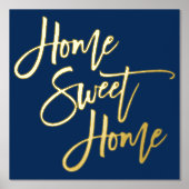 Impressions Dorure Home Sweet Home Marine Bleu Luxe Réel (Recto)