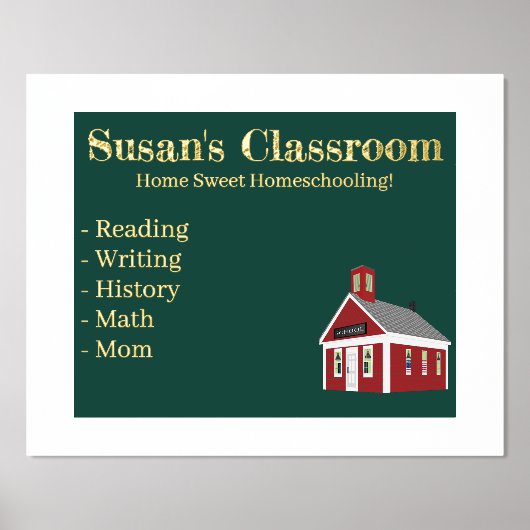 Impressions Dorure Home Sweet Homeschooling Schoolhouse Chalkboard (Recto)