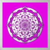 Impressions Dorure Illustration Mandala Silver Magenta (Recto)