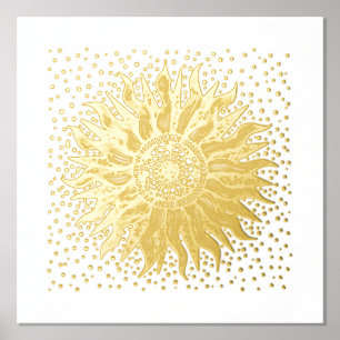 Impressions Dorure Imprimer l'huile d'or Sun Mandala Confetti