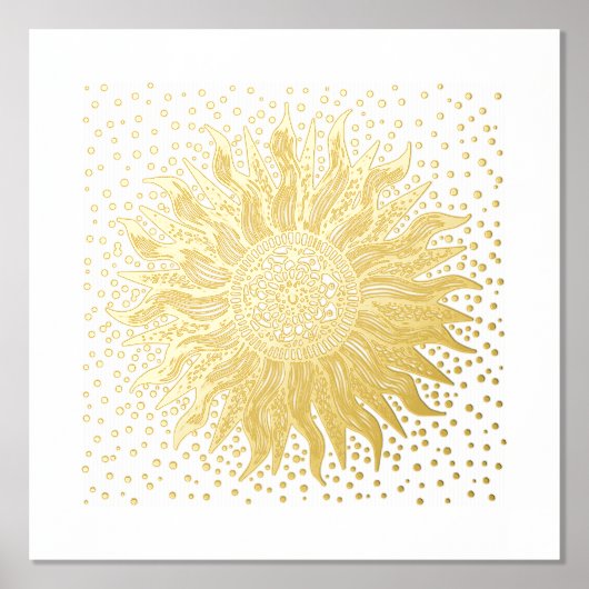 Impressions Dorure Imprimer l'huile d'or Sun Mandala Confetti (Recto)