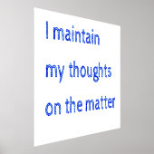 Impressions Dorure Je Maintiens Mes Réflexions Sur Le Sujet (Poser)